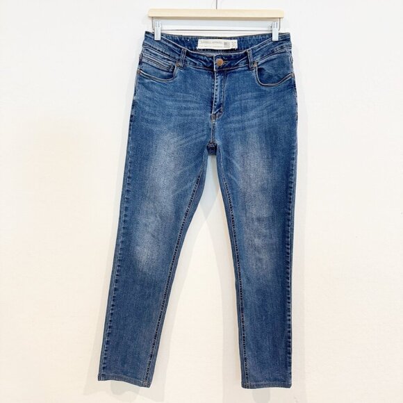 Barbell Apparel Denim Mens Casual Straight Leg Stretch Logo Blue Jeans Preppy 30 - Picture 1 of 10